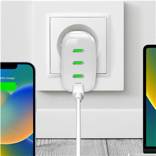 Puro MiniPro Gan Wall Charger, 96 Вт, белый - Зарядное устройство