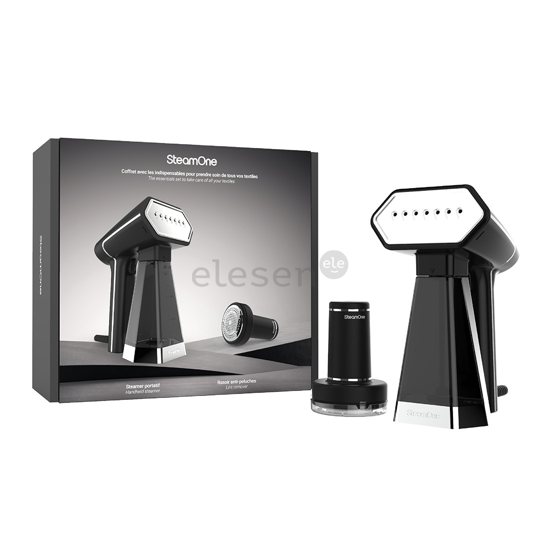 SteamOne, juodas - Garinis lygintuvas + pūkų rinkiklis