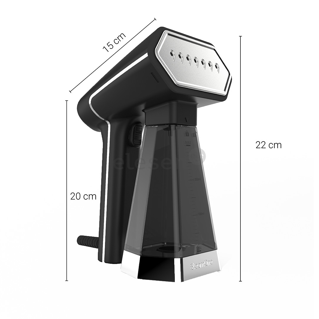 SteamOne, juodas - Garinis lygintuvas + pūkų rinkiklis