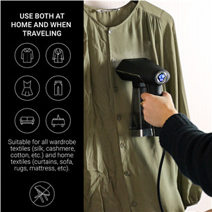 SteamOne, juodas - Garinis lygintuvas + pūkų rinkiklis