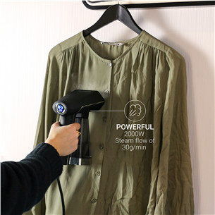 SteamOne, juodas - Garinis lygintuvas + pūkų rinkiklis