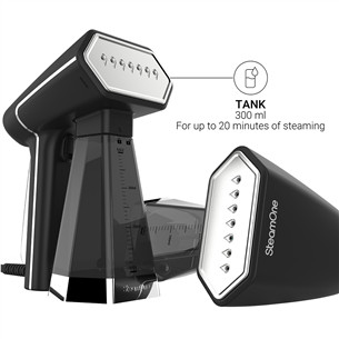 SteamOne, juodas - Garinis lygintuvas + pūkų rinkiklis