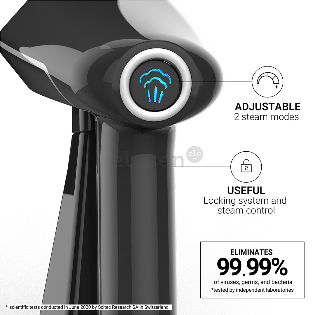 SteamOne, juodas - Garinis lygintuvas + pūkų rinkiklis