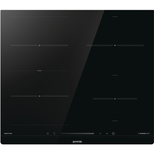 Gorenje, width 59 cm, black - Built-in induction hob ISC645BSC