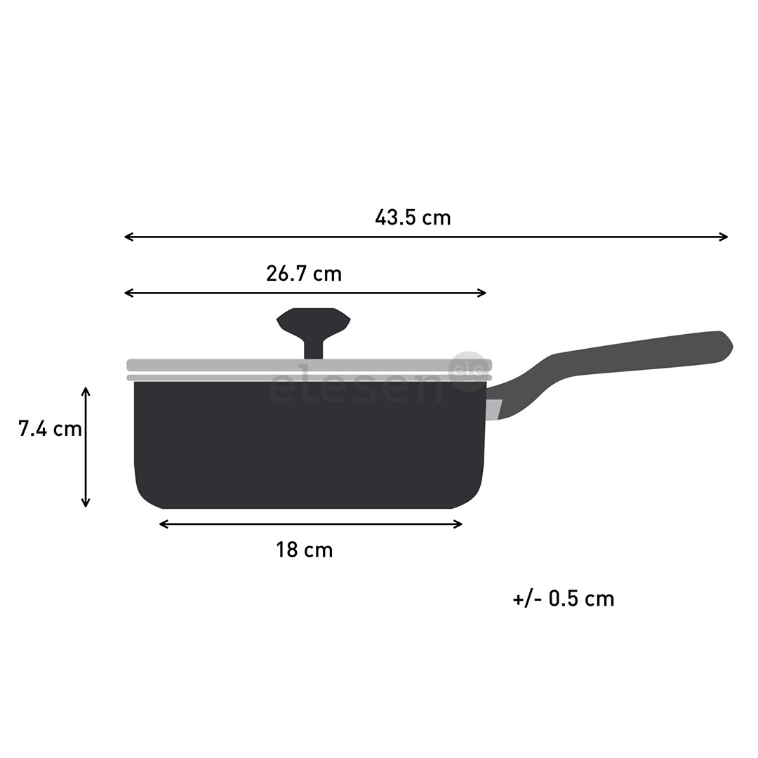 Tefal One pick pot pan, 24 cm, black - Deep frypan