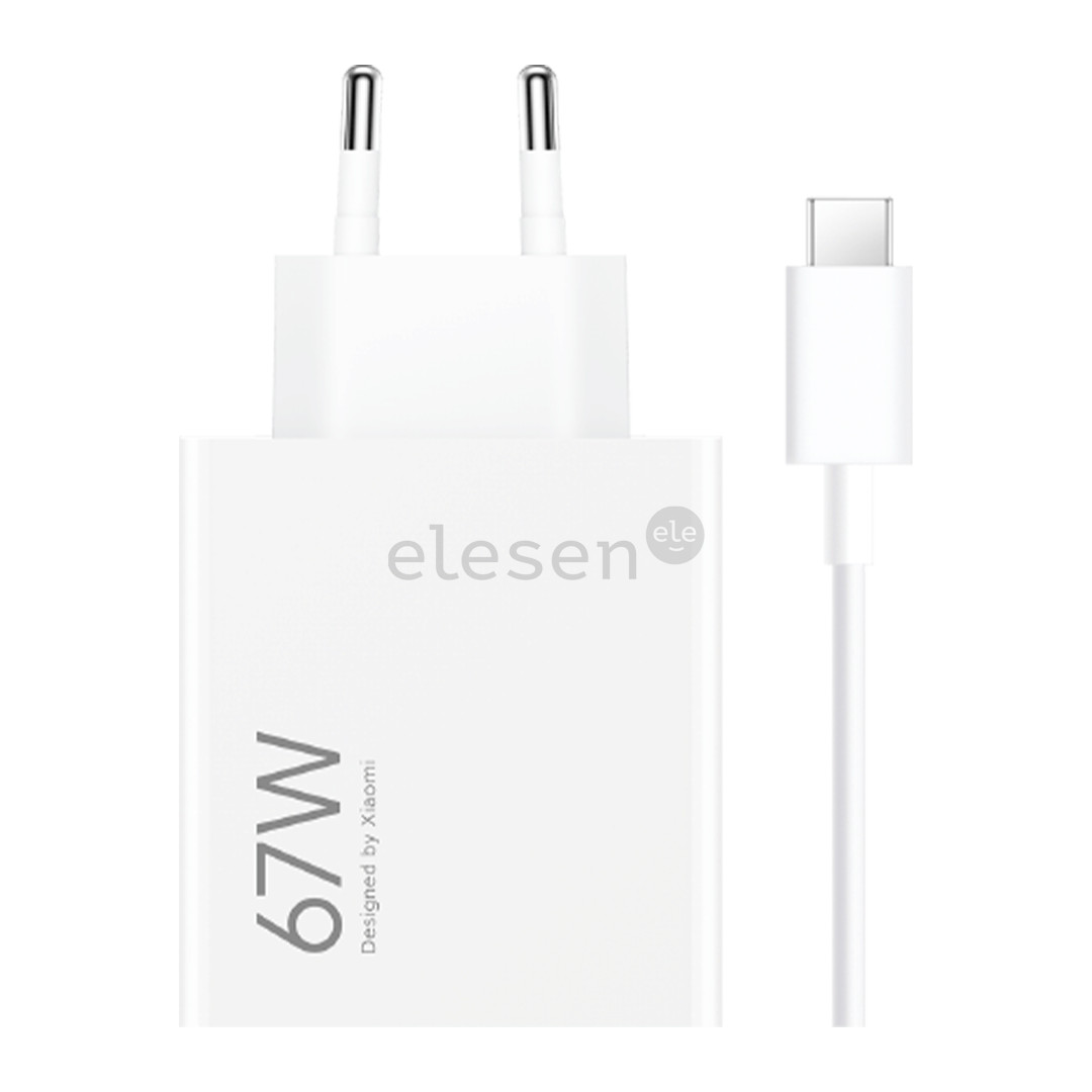 Xiaomi HyperCharge Combo, USB-A, 67 W, baltas - Įkroviklis