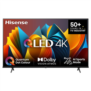 Hisense E7NQ, 50'', 4K UHD, QLED, juodas - Televizorius