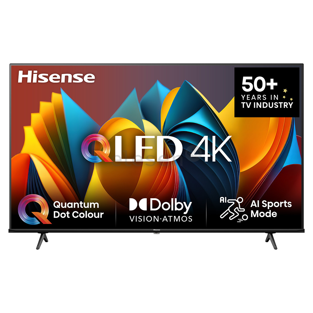 Hisense E7NQ, 50'', 4K UHD, QLED, juodas - Televizorius