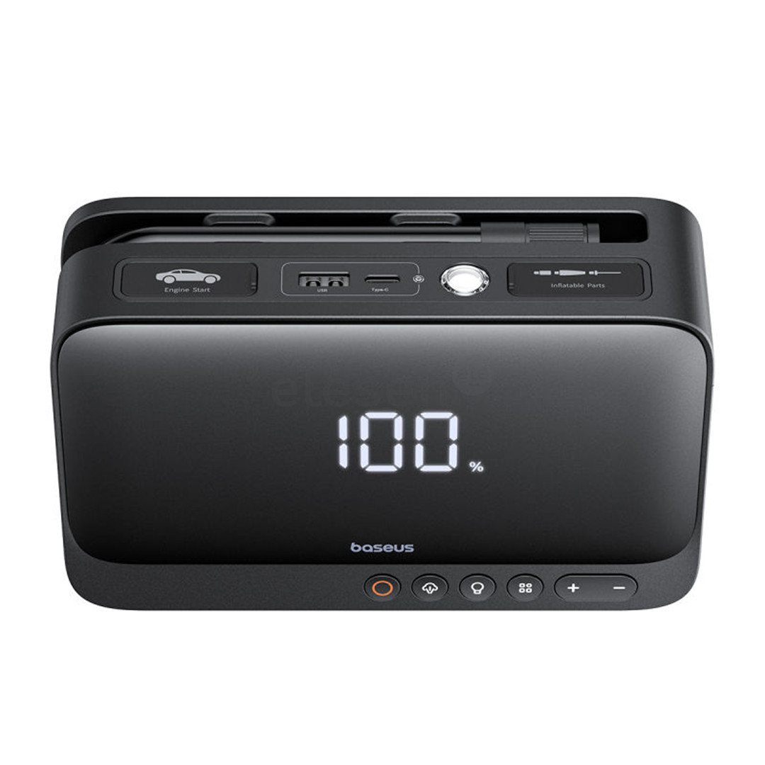 Baseus Super Energy 4-in-1 Jump Starter, 6000 mAh, 600 A, juoda - Išorinė baterija