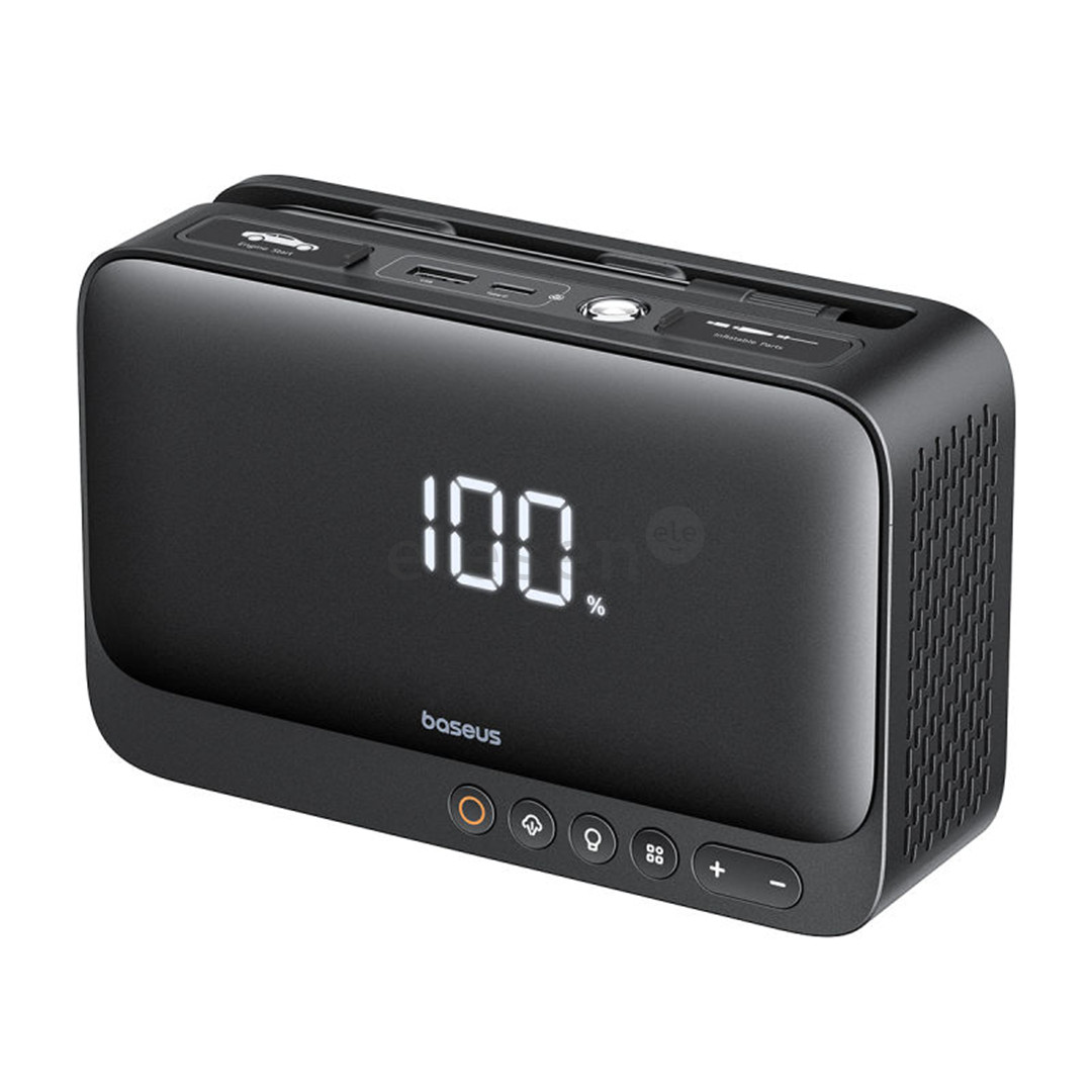 Baseus Super Energy 4-in-1 Jump Starter, 6000 mAh, 600 A, juoda - Išorinė baterija