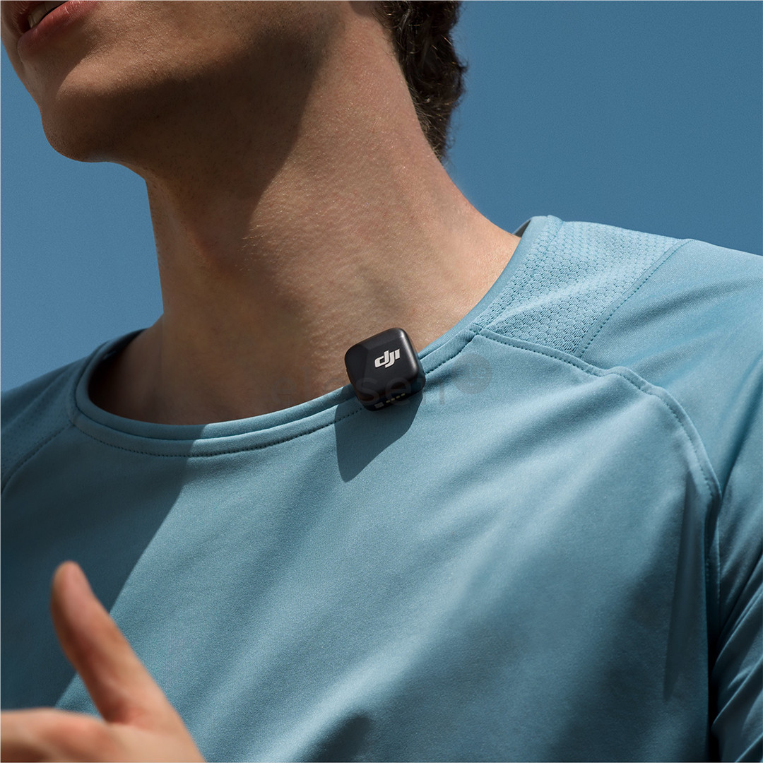 Dji Mic Mini, 2 TX + 1 RX + Įkrovimo dėklas, juodas - Belaidis mikrofonas