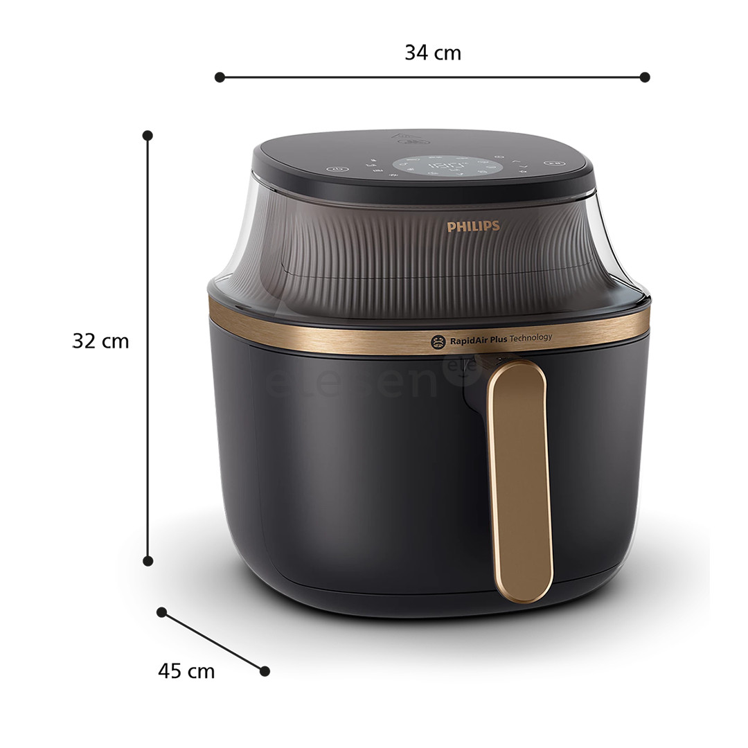 Philips 3000 Series, 7.2 L, 2000 W, black - Airfryer