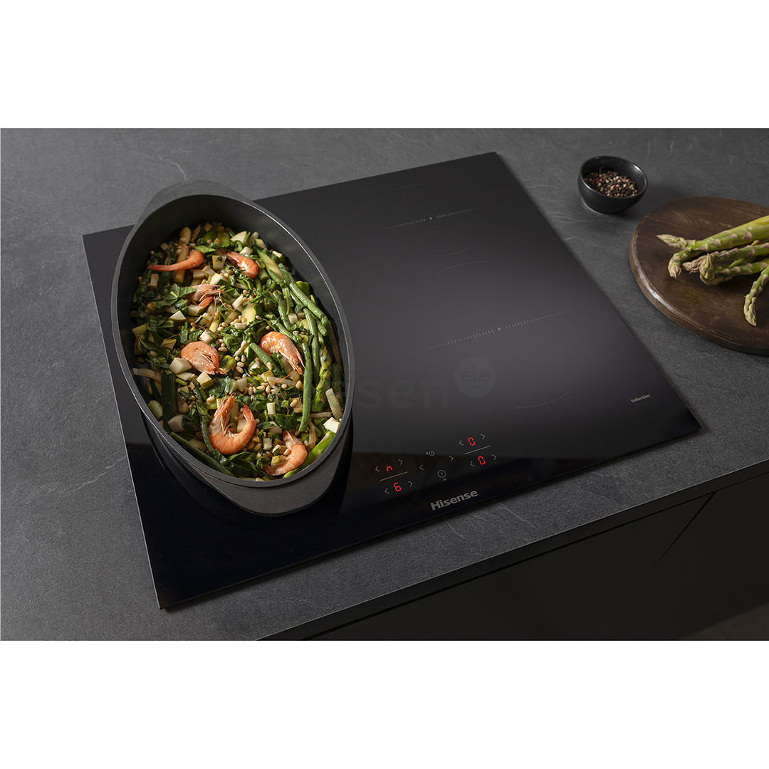 Hisense, plotis 59,5 cm, juoda - Įmontuojama indukcinė kaitlentė