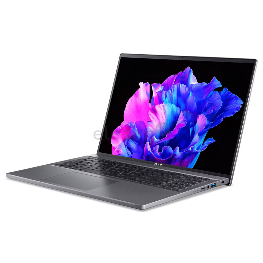 Acer Swift Go 16 OLED, 16", 3,2K, OLED, 120 Hz, Ultra 5, 32 GB, 512 GB, JAV, pilkas - Nešiojamasis kompiuteris