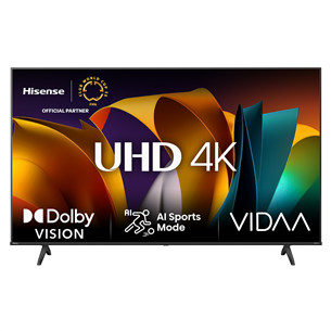 Televizorius Hisense A6N, 50'', 4K UHD, LED LCD, juodas
