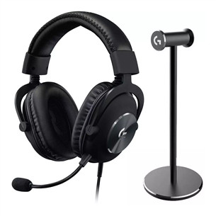 Logitech G Pro X + Stovas, juodos - Ausinių komplektas 991-000358