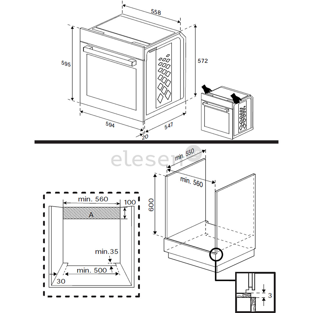 Beko, 72 L, pirolizė, juoda - Orkaitė