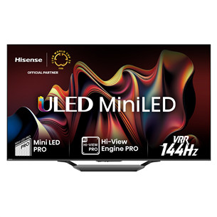 Hisense U7NQ, 65'', 4K UHD, Mini LED, juodas - Televizorius