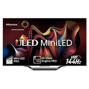 Televizorius Hisense U7NQ, 75'', 4K UHD, Mini LED, juodas Prekė - 75U7NQ 75U7NQ