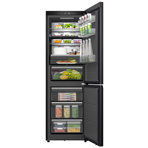 Hisense, NoFrost, 330 L, aukštis 186 cm, juodas - Šaldytuvas