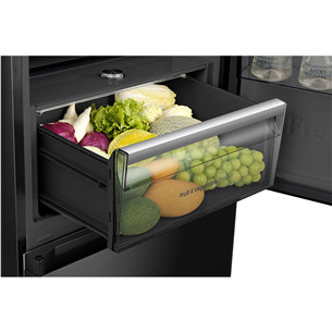 Hisense, NoFrost, 330 L, aukštis 186 cm, juodas - Šaldytuvas
