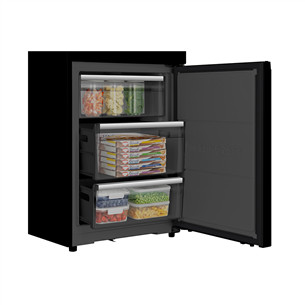 Hisense, NoFrost, 330 L, aukštis 186 cm, juodas - Šaldytuvas