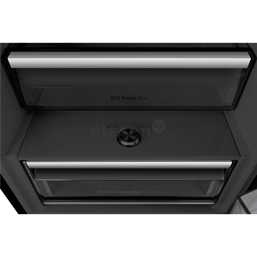 Hisense, NoFrost, 330 L, aukštis 186 cm, juodas - Šaldytuvas