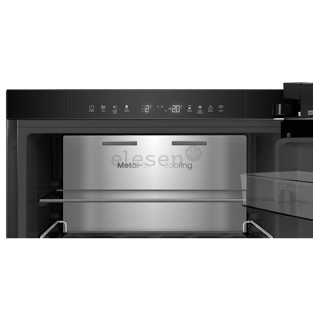 Hisense, NoFrost, 330 L, aukštis 186 cm, juodas - Šaldytuvas