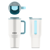 Kambukka Rio Tumbler, 950 ml, Frosty Coconut, balta/mėlyna - Termo gertuvė