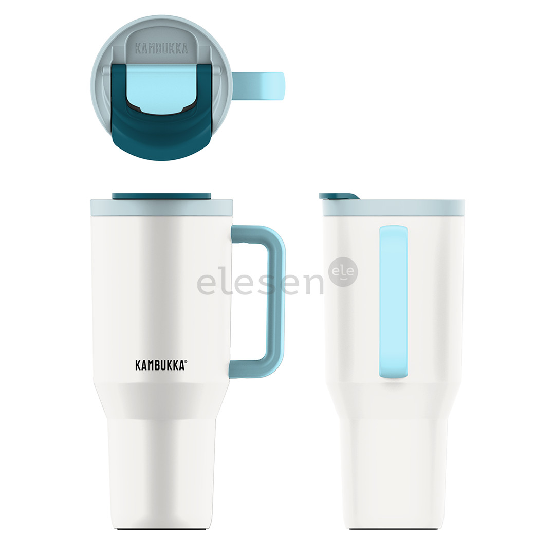 Kambukka Rio Tumbler, 950 ml, Frosty Coconut, balta/mėlyna - Termogertuvė