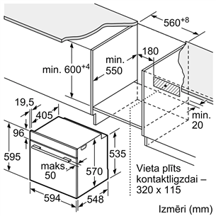 Bosch, 71 L, pirolitinis valymas, juoda - Įmontuojama orkaitė