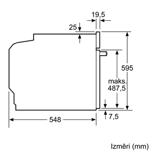 Bosch, 71 L, pirolitinis valymas, juoda - Įmontuojama orkaitė