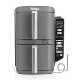 Ninja Double Stack XL 9.5L, 2470 W, pilka - Karšto oro gruzdintuvė su termometru