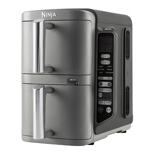 Ninja Double Stack XL 9.5L, 2470 W, pilka - Karšto oro gruzdintuvė su termometru
