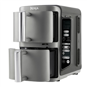 Ninja Double Stack XL 9.5L, 2470 W, pilka - Karšto oro gruzdintuvė su termometru