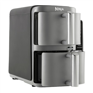Ninja Double Stack XL 9.5L, 2470 W, pilka - Karšto oro gruzdintuvė su termometru