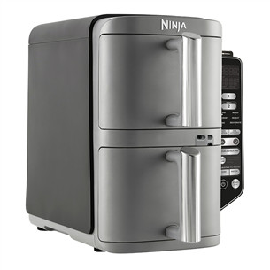 Ninja Double Stack XL 9.5L, 2470 W, pilka - Karšto oro gruzdintuvė su termometru
