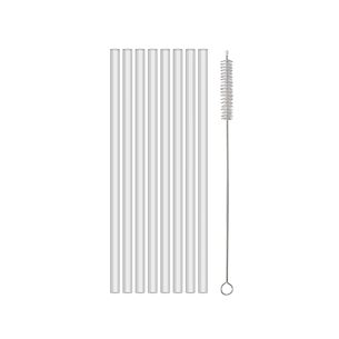 Koziol CHEERS STRAWS, 200 mm, 8 vnt, 4021535, skaidrūs - Šiaudeliai gėrimams su šepetėliu PR000126755