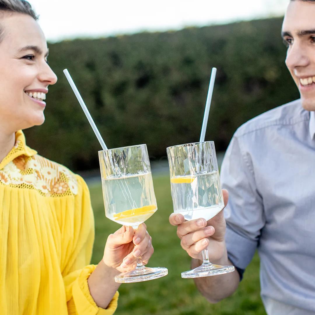Koziol CHEERS STRAWS, 270 mm, 8 vnt, 4009535, skaidrūs - Šiaudeliai gėrimams su šepetėliu