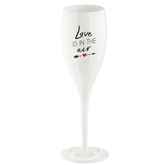 Koziol Superglas,100 ml, Cheers No.1 3918525 Love Is in the Air , Cotton White - Taurė
