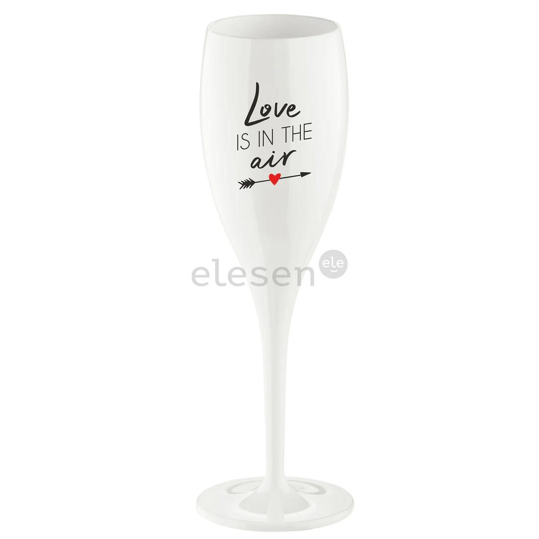 Koziol Superglas,100 ml, Cheers No.1 3918525 Love Is in the Air , Cotton White - Taurė