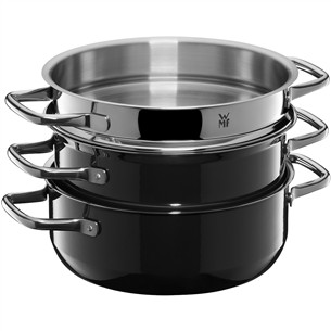 WMF Fusiontec Compact, 3 vnt., juodas - Puodų komplektas