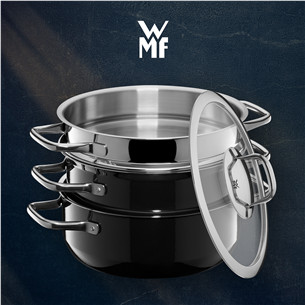 WMF Fusiontec Compact, 3 vnt., juodas - Puodų komplektas