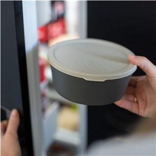 KOZIOL, Connect bowl, 890ml, pilkas - Dubuo su dangteliu