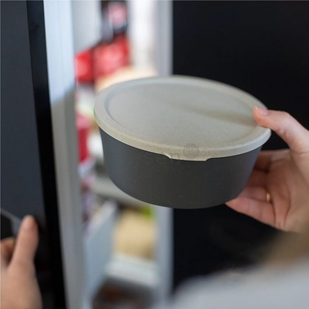 KOZIOL, Connect bowl, 890ml, pilkas - Dubuo su dangteliu