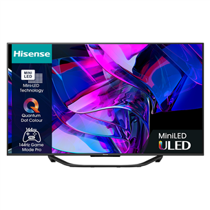 Hisense U7KQ, 55'', Ultra HD, Mini LED, черный - Телевизор Товар - 55U7KQ 55U7KQ