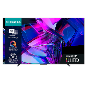 Televizorius Hisense U7KQ, 100'', Ultra HD, Mini LED, juodas Prekė-100U7KQ 100U7KQ