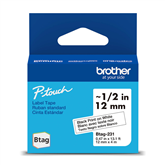 Brother Btag 231, 4m, juoda/balta - Etikečių juosta