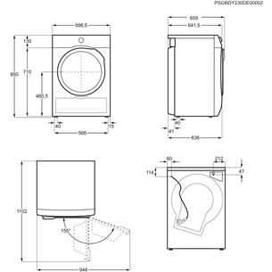 Electrolux 600 GentleCare, 9 kg, gylis 63.6 cm - Džiovyklė
