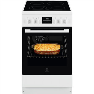 Electrolux 500 SurroundCook, 57 L, 50 cm, white - Ceramic cooker LKR540266W